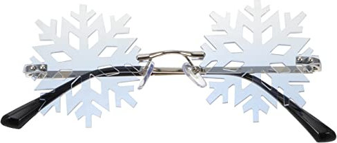 SOIMISS Weihnachtsbrille Party Brille Schneeflocken Brille Neuheit Kostüm Zubehör Weihnachten Neujahr Brille Foto Requisiten