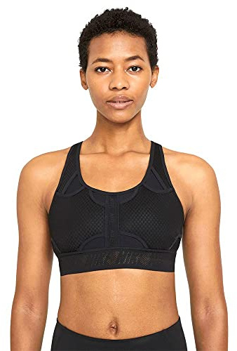 Nike CZ4439 Swoosh ULTRABREATHE Bra Sports Bra Women's Black/Black/Black/(dk Smoke Grey) S