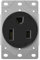 ENERLITES NEMA 6-50R Steckdose, 50 A, 250 V, robuste 50-A-Steckdose, für Schweißer, Plasmaschneider, elektrische Bereiche, Trockner und mehr, 2-polig, 3 Draht, 65500-BK, Schwarz