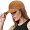 Warme Winter-Baseballkappe, Teddy-Fleece, Lammwolle, Hip-Hop-Kappe für Herren und Damen, Karamell - warmes Teddy-Fleece, M