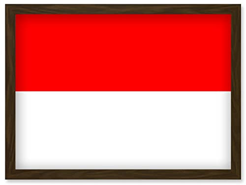 Artery8 Indonesia National Flag Patriotic Vexillology World Flags Country Region Poster Artwork Framed Wall Art Print A4