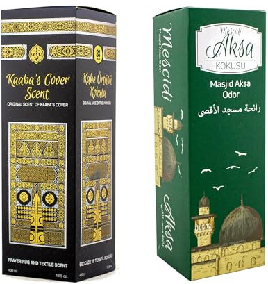 Islamische heilige Stätten Raumspray-Raumduft Spray-400ml (.Kaaba-Abdeckung und Masjid al-Aqsa)