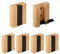 JSVER Kleiderhaken 6 stück Bambus Haken Garderobenhaken Wand Moderne Garderobenleiste Holz Faltbarer für Jacken, Mäntel, Schals, Handtaschen und Mehr, Holz
