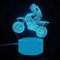 AKIS HOME 3D Nachtlicht, LED Illusion Lampe mit Smart Touch 7 Farben für Wohnzimmer Schlafzimmer, Geburtstagsgeschenk für Mädchen Junge (Motorrad, 7-farbig)