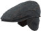 Breiter Schiebermütze Ohrenklappen Flatcap Newsboy Cap 100% Wolle Blau 65