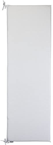 Brandsseller Bankauflage Bankkissen Outdoor/Indoor 120x40x4 cm Garngefärbt Wasserabweisend Hellgrau