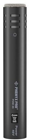 Phenyx Pro PDM35 Microphone à condensateur pour batterie supercardioïde avec large plage de réponse en fréquence, type crayon pour charleston, percussions et instruments à cordes