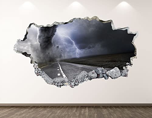 Durchbruch Wandtattoos Wandtattoo Art Deco 3D Smashing Tornado Kinderzimmer Aufkleber Bl71-50x75cm