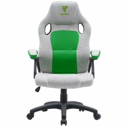 Tempest Discover Silla Gaming Gris/Verde Tela Transpirable