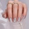24Pcs Short Crystal Cat Eye Press on Nails Almond - Fake Nails With Glue - Long Lasting Stick on Full Cover Acrylic Tips for Manicure Nail Art