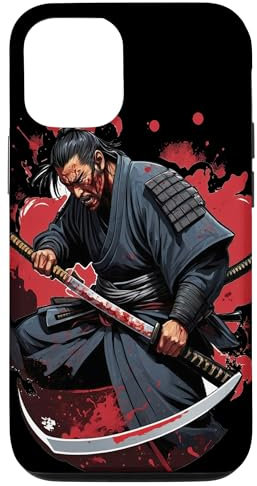 Hülle für iPhone 15 Japanische Kunst Twin Katana Buntes legendäres japanisches Schwert