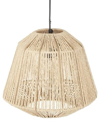 WELL HOME MOBILIARIO & DECORACIÓN Lámpara de techo, suspensión, pantalla rústica de cuerda, 29 cm. diámetro