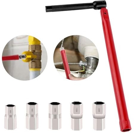 XIAQICA Chiavi Bussola Set Chiave Rubinetto Lavello Chiave per Rubinetto Sottolavello 13 mm Adattatore 8-12 mm Strumento Chiave per Rubinetto per L'installazione del Bagno in Cucina