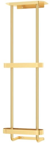 STWWO Porte-Serviettes pour Salle de Bain avec étagère en métal, 91,4 cm, Fixation Murale, doré