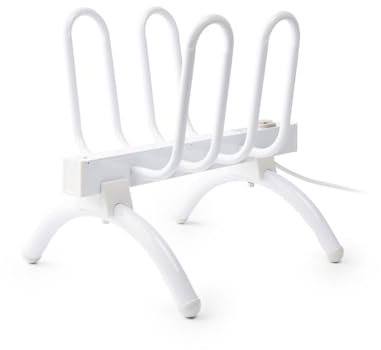 Beheizter Trockner für Schuhe und Handschuhe – elektrischer Schuhtrockner zum Aufstellen auf dem Boden – Heizung für Schuhe, Schuhe, Socken, Handschuhe – 2 Paar – Weiß