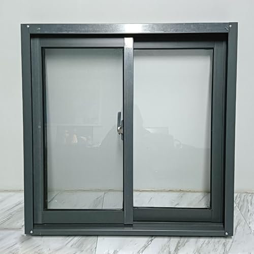 Ventana Ventanas correderas Ventanas corredizas horizontales para cobertizo - Ventanas de repuesto para sótano de montaje empotrado - 31 35 37 39 45 47 49 pulgadas de ancho Ventana de baño pequeña con