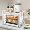 Drumm Étagère de Four à Micro-Ondes en Acier Inoxydable étagère 2 Couches pour Salle de Bain Cuisine Four à Micro-Ondes Rangement Organisateur Armoire (Blanc-42-68 * 36 * 46cm)