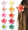 TTPSRY 10 Pezzi Fermaglio Capelli Grande Fiori Fermagli Tenuta Per Capelli Antiscivolo Mollettone Elegante Stile Estive Spiaggia Hawaiana Pinze Accessori per Ragazze e Donna