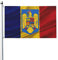 Bandera Escudo De Armas De Rumania Banderin Impresión,Clásica Flag Para Balcón Eventos Cumpleaños 90X150Cm