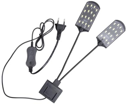 BESTonZON LED Acuario Luz Simple para Peces y Acuáticas Iluminación LED Práctica para Tanque con Luz Natural y de Color Seguro y Fácil de Usar Voltaje Europeo