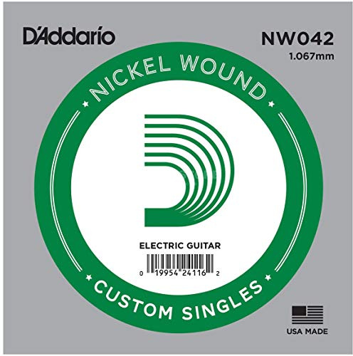D'Addario NW042 Nickel Wound Electric Guitar Single String, .042