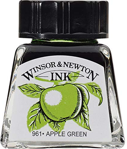 Winsor & Newton Drawing Ink Tinta de Dibujo, Verde (Apple Green), 14ml