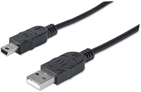 Manhattan Câble USB Câble de Connexion Connecteur mâle A/Mini connecteur mâle B 3 m Schwarz Noir