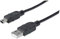 Manhattan Câble USB Câble de Connexion Connecteur mâle A/Mini connecteur mâle B 3 m Schwarz Noir