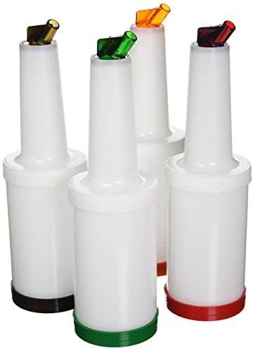 KegWorks Flow-N-Stow Bar Fruit Juice Containers (Set of 4), 1 quart, White