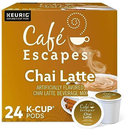 CAF Escapes Chai Latte K-Cups, 24/Box
