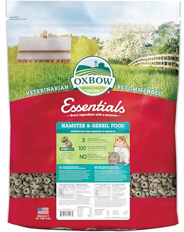 Oxbow Essentials Hamster Food & Gerbil Food, Hamster Pellets, USA, 15 lb