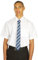B Mens Boys School Uniform Long/Short Sleeves Plain Blue White Shirts (Collar Size 15.5, White Boys Short Sleeve)