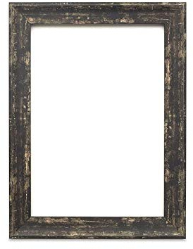 Industrial Vintage looking Shabby Chic/Camouflage Picture/Photo/Poster frame - Moulding measures 32mm wide and 18mm deep - Spoon Black Distressed A4 Size