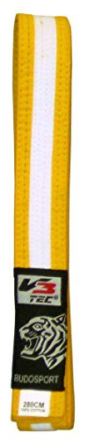 Sport 2000 Judo und Karategürtel Farbe Gelb-Weiß-Gelb Größe 280