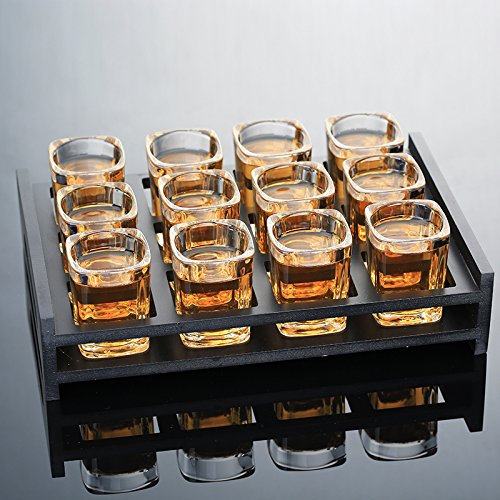 Pequeño vaso de vino de vidrio conjunto 6 copas de vino 12 Paquete bandeja estante copas de vino casa trompeta tazas bar festival de regalo, C