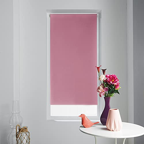 Verdunklungsrollo, Blickdicht, Rosa, 45 x 180 cm