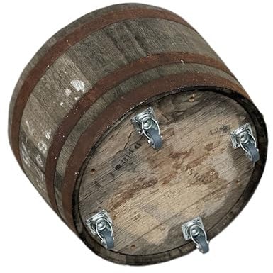 Temesso Halbes Fass aus einem original schottischen Whiskyfass (Natur - mit Ablaufbohrungen und Rollen)