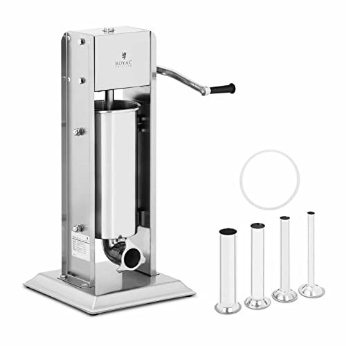 Royal Catering RCWV-5L Wurstfüller vertikal Wurstfüllmaschine Wurstspritze Wurstpresse Edelstahl 5 L