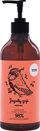 YOPE HAND WASH | SCENT: GOJI BERRIES, CHERRY| MOISTURIZING,SOOTHING | VEGAN | 98% INGREDIENTS OF NATURAL ORIGIN 500ml