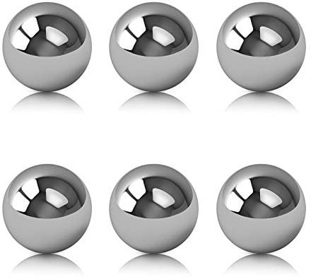 sinzau Edelstahl Gartenkugel, Edelstahlkugel, Beobachtungskugel, für Hausgarten Ornament Dekorationen, Durchmesser 20 mm, 6 Stück