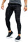 GINGTTO Pantalon Chino Homme Slim Stretch Carreaux Sergé Extensible Skinny Tissu Décontracté Tapered Casual Noir 34W/30L