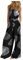 LoveLeiter Damen Jumpsuit Sommer Einfarbig Overalls Lang Elegant Latzhosen Denim Breites Bein Rompers Mit Taschen Baggy Strampler Mode Playsuit Beiläufig Trägerhose Hosenanzug Leicht Spielanzug