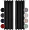 Blumtal Cortinas Opacas 2 Piezas 160x132cm - Cortinas Salon Opacas - Cortinas Dormitorio con Ojal - Cortinas termicas aislantes Frio y Calor - Cortinas Salon 2 Piezas - Blackout - Cortinas Negras