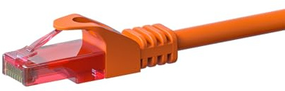 Danicom CAT6 Netzwerkkabel 100% Kupfer - U/UTP - 5 m - Orange | POE, Ethernet, LAN, Patchkabel, Datenkabel, RJ45 - für Serverschränke, Switches, Router, Modems!