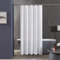 Furlinic Petit Rideau de Douche Tissu Imperméable Lavable avec 8 Crochets Anti Moisissure en Polyester Rideau Douche Blanc 120x180cm pour Salle de Bain