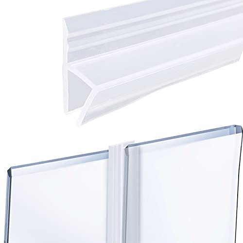 Lvjkes Joint de porte de douche, Joint décran de douche, La bande détanchéité de porte moustiquaire de 8 mm empêche lécoulement de leau pour la porte de douche en verre (1x200CM)