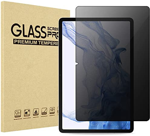 ProCase Galaxy Tab S8 X700 11,0 Zoll 2022/ Galaxy Tab S7 T870 11,0 Zoll 2020 Sichtschutzfolie, Anti-Spy-Hartglas, ultradünn, getönter Bildschirmschutz