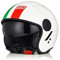 ORIGINE Motorradhelm Jethelm Rollerhelm mit Visier ECE Zertifizierung (Basic Italy White,XS)