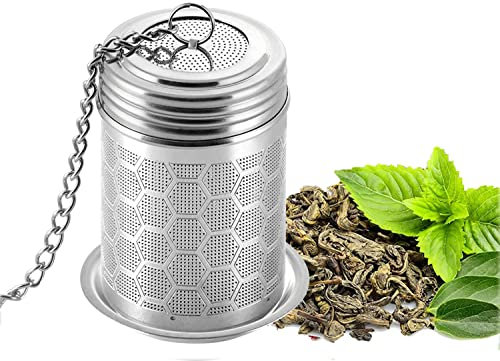 Gipizi Infuseur thé pour thé en vrac, Filtre thé en 304 Acier inoxydable avec crochet à chaîne boules à thé en maille fine, infuseurs à thé tasse, pour Mug,Tasse,Théière,Verre (1)