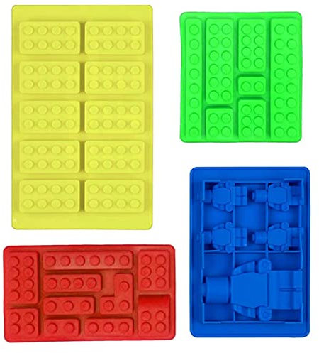 Bausteine, Roboter, Silikon-Eiswürfelschalen, Schokoladenform, Süßigkeitenform für Kuchen, Cupcake-Dekorationen, Antihaft-Blöcke, Fondantformen
